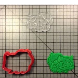 Pokemon – Bulbasaur Cookie Cutter and Acrylic Stamp 4 In